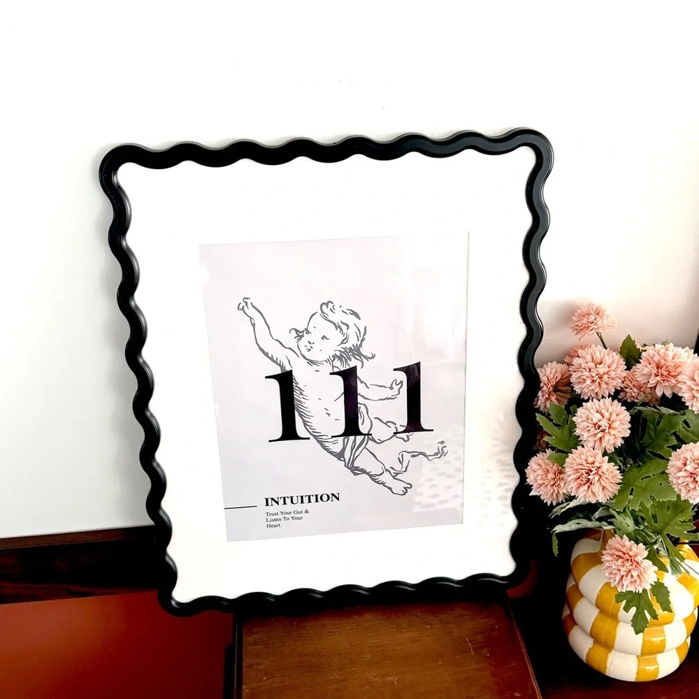 Angel Numbers 111 Intuition Spiritual Canvas Art Print Cupid Squiggle Framed Art